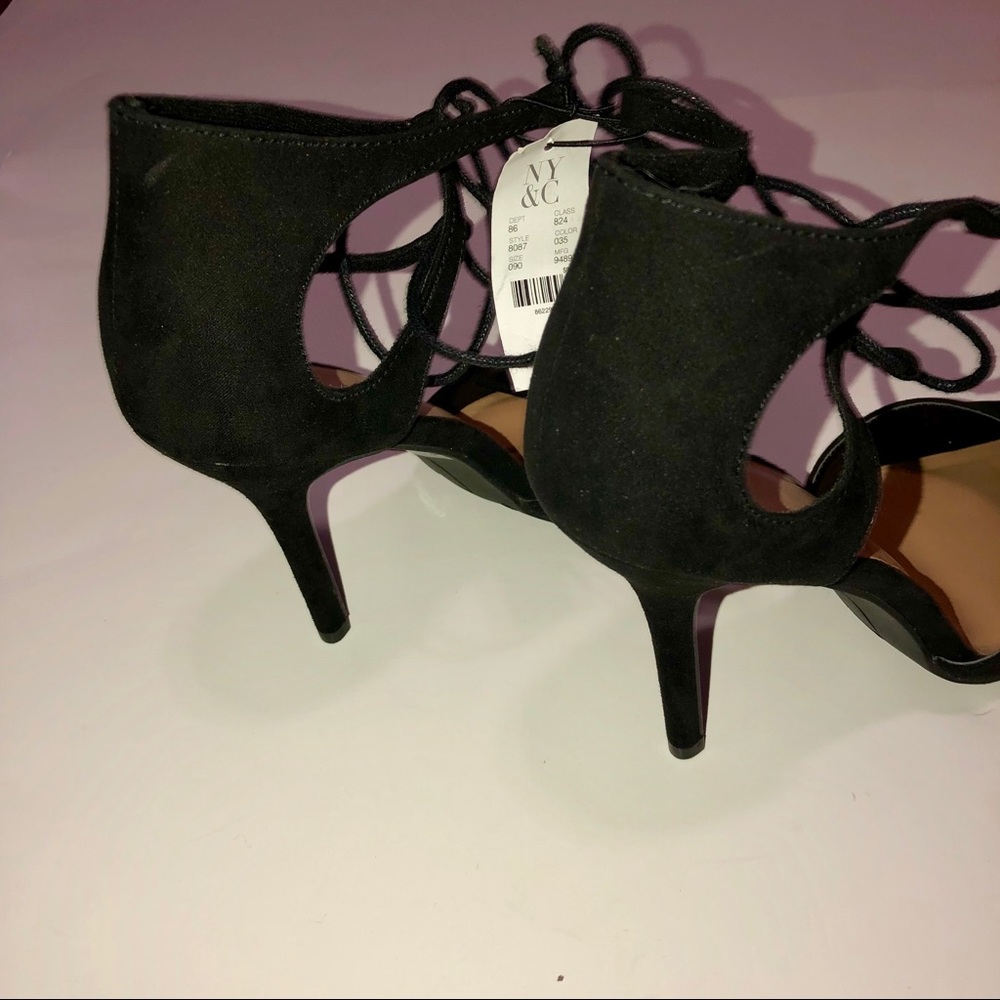 New York & Company Close Toe Pointed lace up Heel - Picture 7 of 8